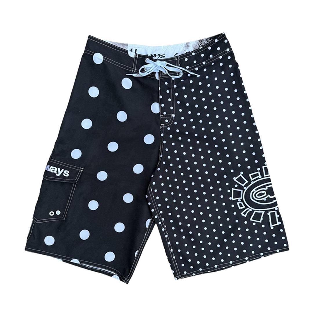 パンツ always do what you should do swim shorts AI board shorts - black/green – always do what you should do