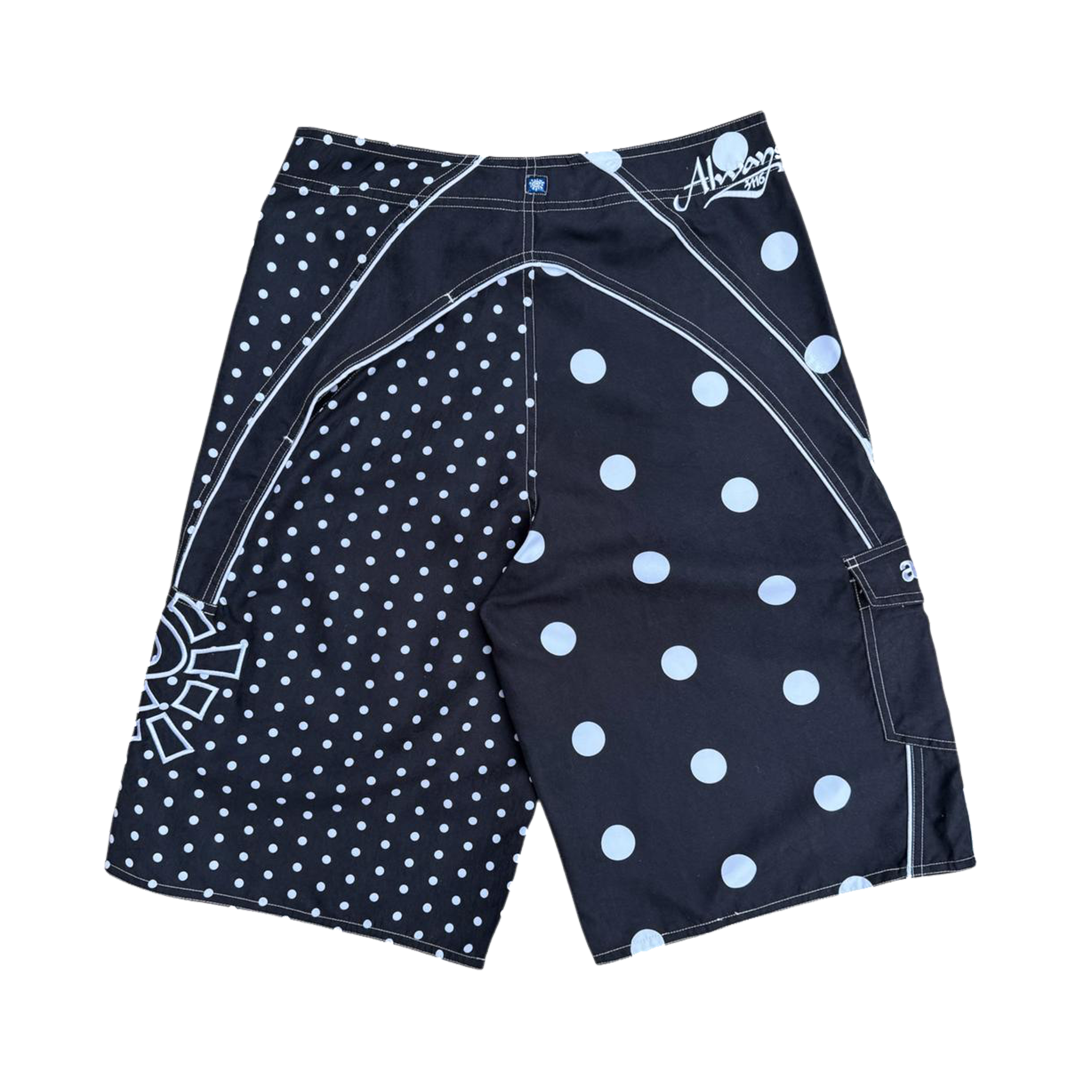 AI board shorts - black/white poker dot – always do what you should do
