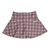 heart logo skort - brown plaid