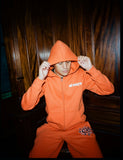 always up orange zip up hoodie