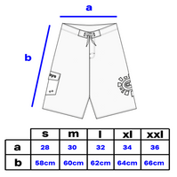 AI board shorts - black/white poker dot