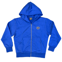 premium zip up hoodie - blue