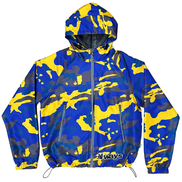 camo bandemic jacket - yellow/blue/brown