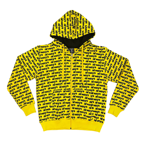 mac zip up hoodie - yellow