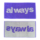 always up towel - purple/grey