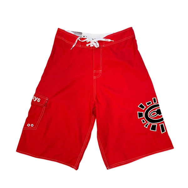 AI board shorts - yellow/red