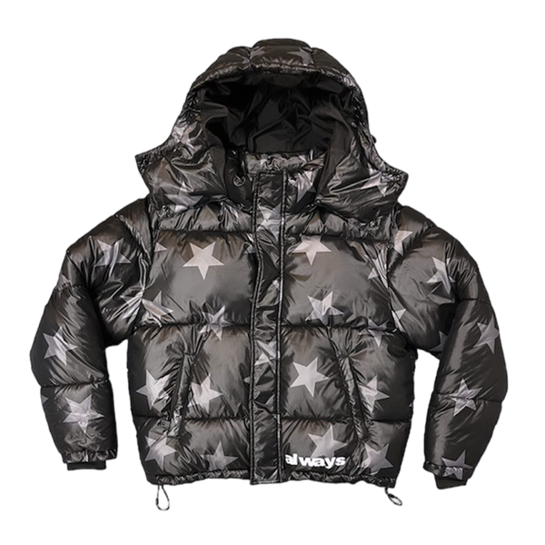 superstar puffa jacket black