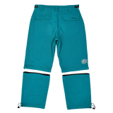 zip off drill trouser - jade