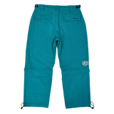 zip off drill trouser - jade