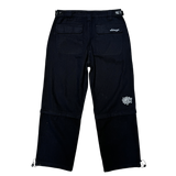 zip off drill trouser - black