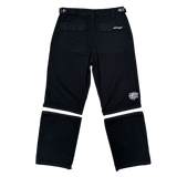 zip off drill trouser - black