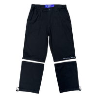 zip off drill trouser - black