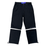 zip off drill trouser - black