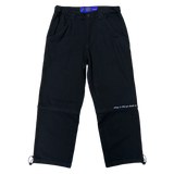 zip off drill trouser - black