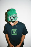 reversible no cuff beanie - green