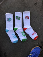 white / green @sun sock