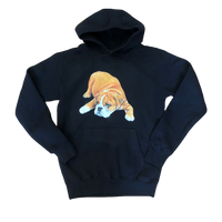 bulldog hoodie black