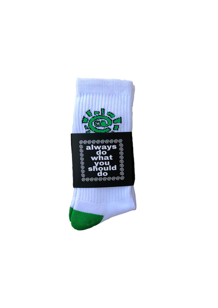 white / green @sun sock