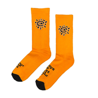 @sun sock - orange / black