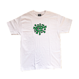 white @sun puff print  t-shirt