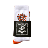 white / orange @sun sock